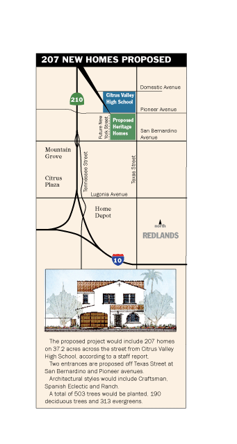 Locator map of proposed Heritage Homes